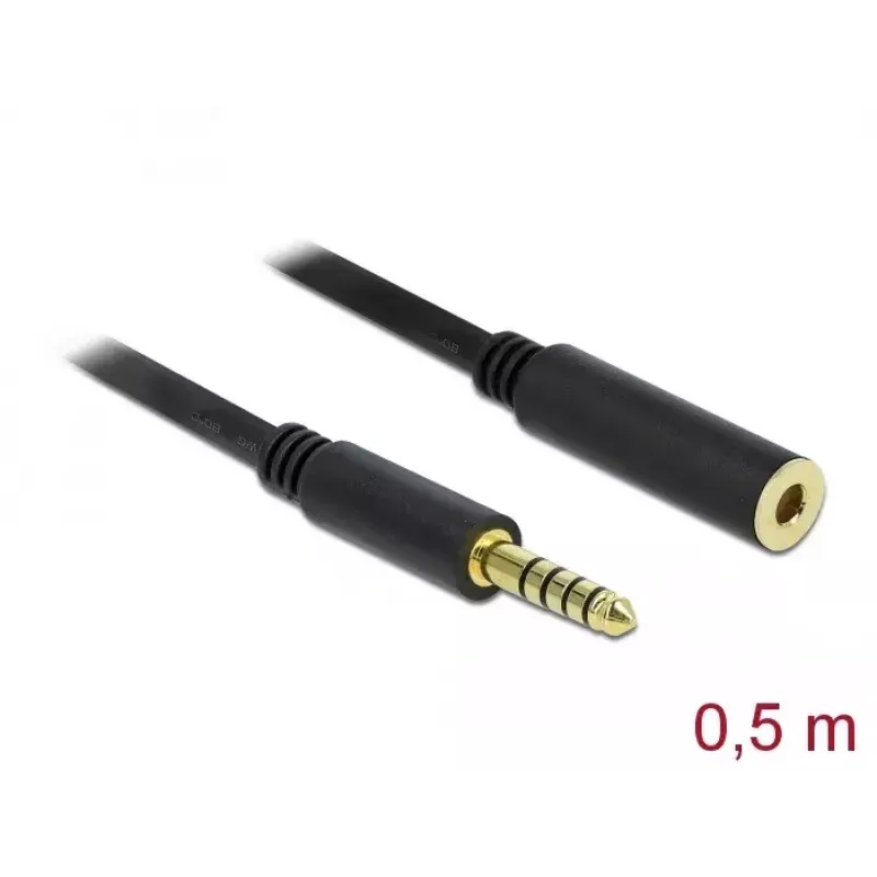 Audiokabel DeLOCK 85795 0,5 m 4,4 mm Schwarz