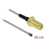Koaxialkabel DeLOCK 90399 0,5 m SMA MHF Schwarz Gold Grau