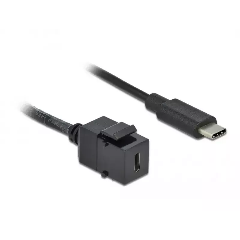Keystone-Modul DeLOCK 86398 Flach Schwarz USB C