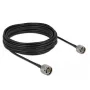 Koaxialkabel LMR195 DeLOCK 90424 10 m Schwarz Grau