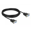 Serielles Kabel DeLOCK 86607 Schwarz 5 m RS-232 Sub-D9