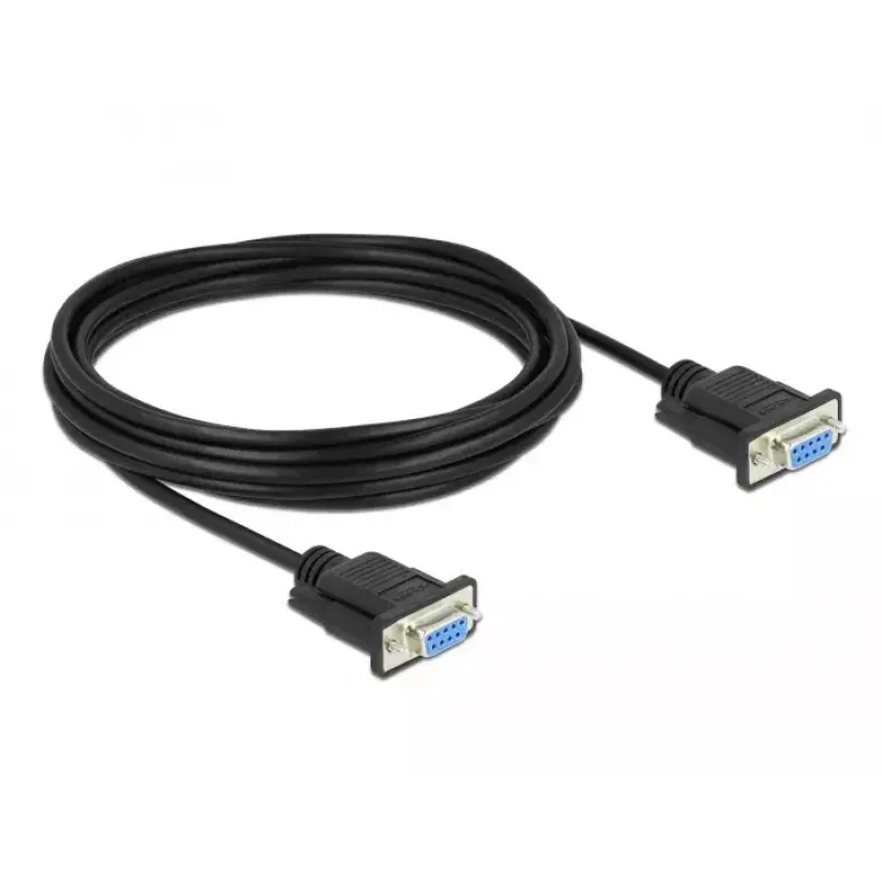 Serielles Kabel DeLOCK 86607 Schwarz 5 m RS-232 Sub-D9