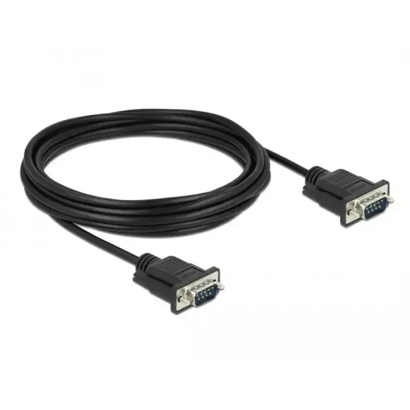 Serielles Kabel DeLOCK 86576 Schwarz 5 m RS-232 Sub-D9