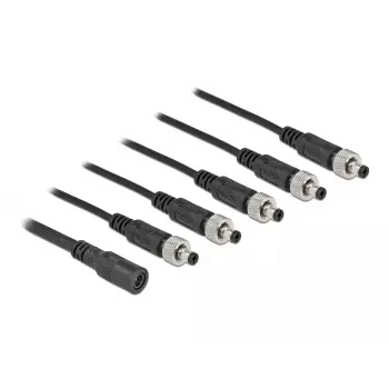Kabelsplitter DeLOCK 86590 5,5 x 2,1 mm 1 x Buchse auf 5 x Stecker schraubbar