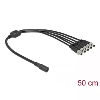 Kabelsplitter DeLOCK 86590 5,5 x 2,1 mm 1 x Buchse auf 5 x Stecker schraubbar