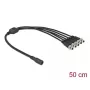 Kabelsplitter DeLOCK 86590 5,5 x 2,1 mm 1 x Buchse auf 5 x Stecker schraubbar