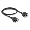 DeLOCK RJ50 Verlängerungskabel Buchse zu Buchse S/FTP 0,5 m schwarz