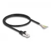 DeLOCK Kabel RJ50 Stecker auf offene Kabelenden S/FTP 0,5 m schwarz