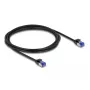 Netzwerkkabel DeLOCK RJ45 Cat.6A S/FTP schlank 2 m Schwarz