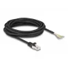 DeLOCK Kabel RJ50-Stecker auf offene Kabelenden S/FTP 5 m schwarz