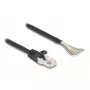 DeLOCK Kabel RJ50-Stecker auf offene Kabelenden S/FTP 5 m schwarz