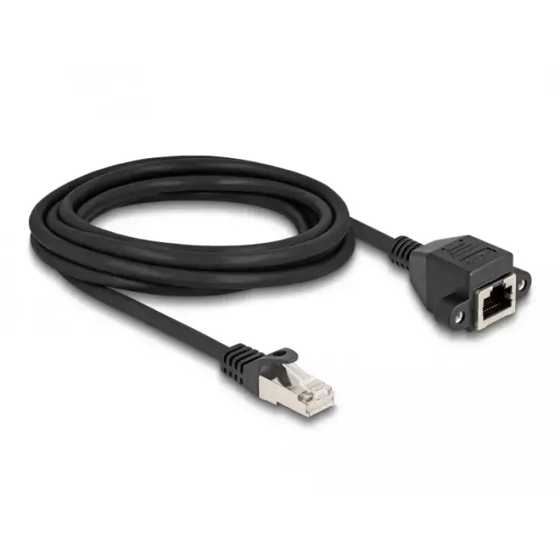 DeLOCK RJ50-Verlängerungskabel Stecker auf Buchse S/FTP 3 m schwarz
