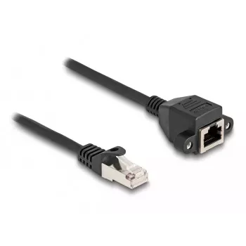DeLOCK RJ50-Verlängerungskabel Stecker auf Buchse S/FTP 3 m schwarz
