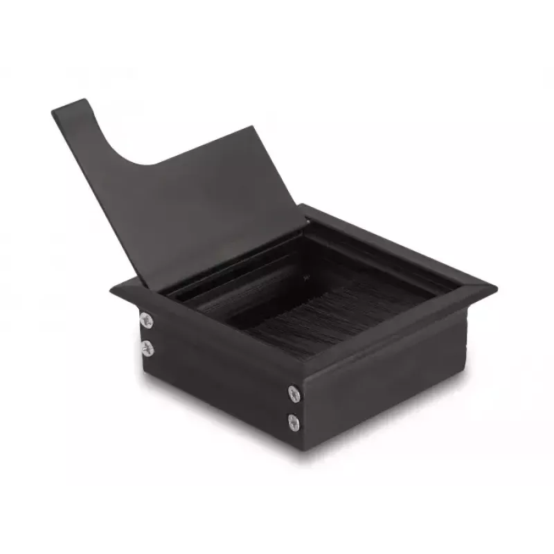 Kabeldurchführung DELOCK 66855 für Schreibtisch, schwarz, 80×80×28 mm, 1 Stück