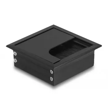 Kabeldurchführung DELOCK 66855 für Schreibtisch, schwarz, 80×80×28 mm, 1 Stück