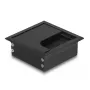 Kabeldurchführung DELOCK 66855 für Schreibtisch, schwarz, 80×80×28 mm, 1 Stück