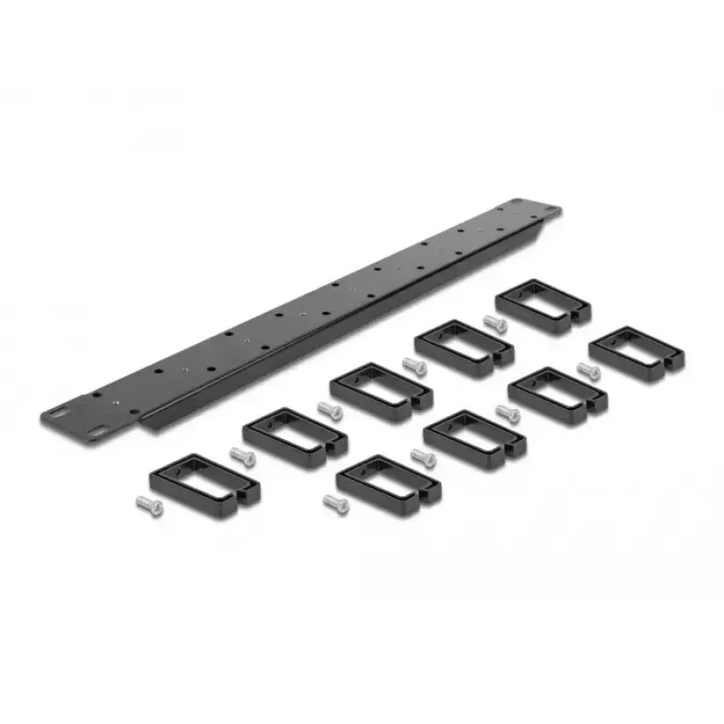 Kabelmanagementpanel DeLOCK 19 Zoll 1U schwarz mit 9 Haken