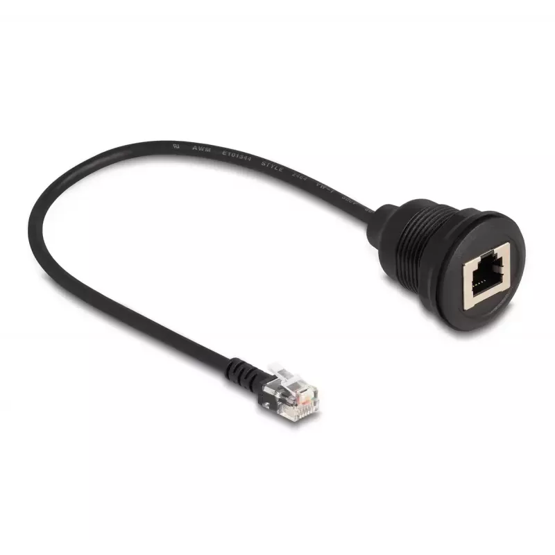 DeLOCK Kabel RJ12-Stecker auf RJ12-Buchse 30 cm schwarz