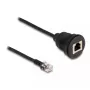 DeLOCK Kabel RJ12-Stecker auf RJ12-Buchse 30 cm schwarz
