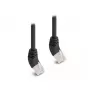 Netzwerkkabel DeLOCK RJ45 Cat.6A S/FTP 45° abgewinkelt 0,25 m schwarz