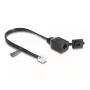 DeLOCK Kabel RJ12-Stecker auf RJ12-Buchse 20 cm schwarz