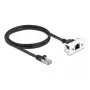DeLOCK Netzwerk-Verlängerungskabel Cat.6A 1m Schwarz S/FTP RJ45