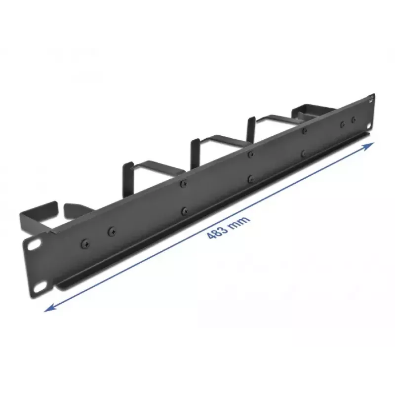 Kabelmanagement-Panel DeLOCK 19 Zoll 66848 schwarz mit 5 Haken