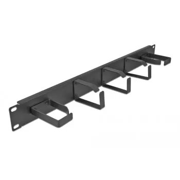 Kabelmanagement-Panel DeLOCK 19 Zoll 66848 schwarz mit 5 Haken
