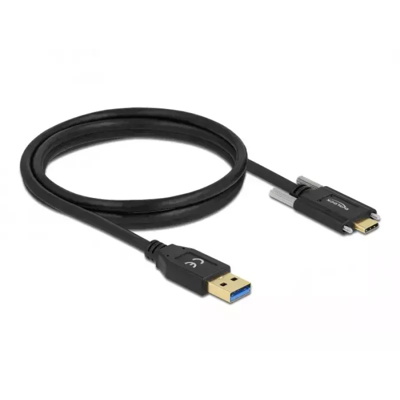 USB-Kabel DeLOCK 84017 1,5 m USB 3.2 Gen 1 USB A USB C Schwarz