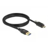 USB-Kabel DeLOCK 84028 1,5 m USB 3.2 Gen 1 USB A USB C Schwarz