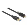 USB-Kabel DeLOCK 84028 1,5 m USB 3.2 Gen 1 USB A USB C Schwarz