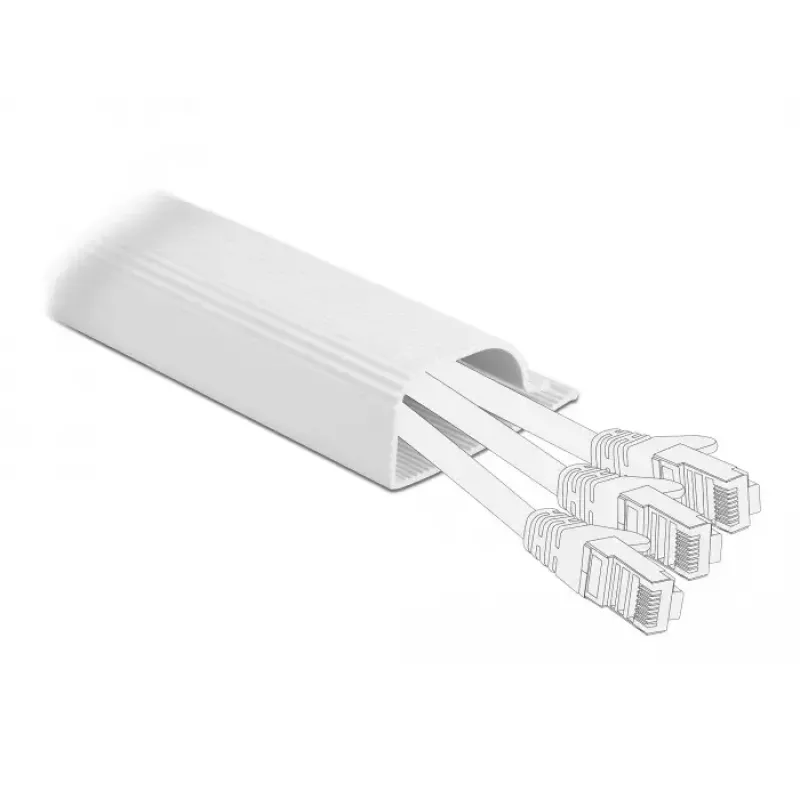Kabelkanal DeLOCK 20885 Untertischmontage 63 x 28 mm weiß 2 Stück