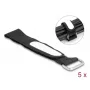 Klett-Kabelbinder DeLOCK 203x20mm schwarz 5 Stück