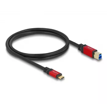 USB-Kabel DeLOCK 80612 USB Type-C auf Type-B 1m 5 Gbit/s Rot Metall