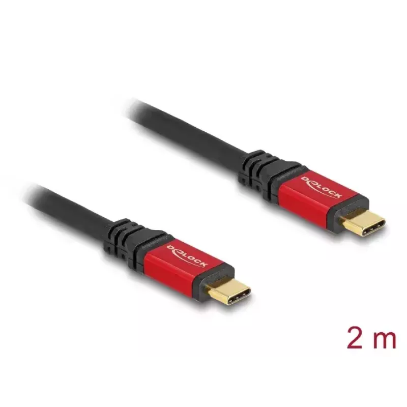 USB-Kabel DeLOCK 80091 Typ-C Stecker auf Stecker 5 Gbit/s 2 m PD 3.0 100 W