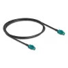 Koaxialkabel DELOCK 90680 — 1 m, HSD Z auf HSD Z, Schwarz/Blau