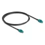 Koaxialkabel DELOCK 90680 — 1 m, HSD Z auf HSD Z, Schwarz/Blau