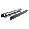 Kabelmanagement-Panel DELOCK 67277 — Stahl, schwarz, 1HE Rack-Zubehör
