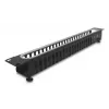 Kabelmanagement-Panel DELOCK 67277 — Stahl, schwarz, 1HE Rack-Zubehör