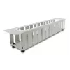 Kabelmanagement-Panel DELOCK 67280 — 19 Zoll 2U Stahl-Rack-Panel mit Öffnung, grau