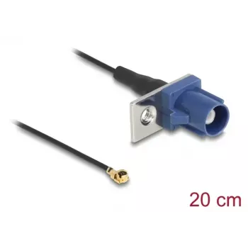 DeLOCK 90727 Koaxialkabel 1.13 0,2 m FAKRA C I-PEX MHF1 Schwarz Blau