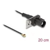 Koaxialkabel DELOCK 90728 — FAKRA A auf I-PEX MHF1, 0,2 m, 1,13 mm, schwarz