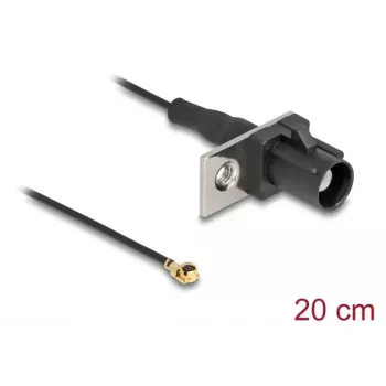 Koaxialkabel DELOCK 90728 — FAKRA A auf I-PEX MHF1, 0,2 m, 1,13 mm, schwarz