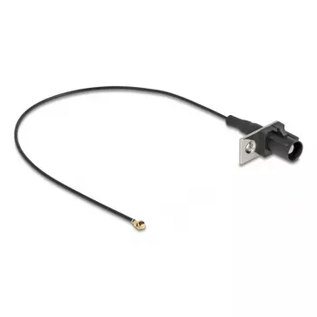 Koaxialkabel DELOCK 90728 — FAKRA A auf I-PEX MHF1, 0,2 m, 1,13 mm, schwarz