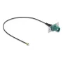 Koaxialkabel DELOCK 90732 — FAKRA E auf I-PEX MHF1, 0,2 m, 1,13 mm, schwarz/türkis
