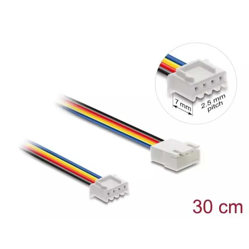 Kabelverlängerung DELOCK 90868 für Computer-Kühlsysteme, PVC-Ummantelung, 1,3 mm Durchmesser, mehrfarbig