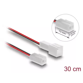 Kabelverlängerung für Computer-Kühlsystem DELOCK 90869 — PVC, 1,3 mm Durchmesser, schwarz/rot/weiß
