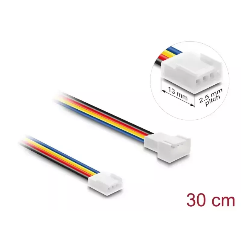 Kabelverlängerung DELOCK 90871 für Computer-Kühlsysteme, PVC, 1,3 mm Durchmesser, mehrfarbig
