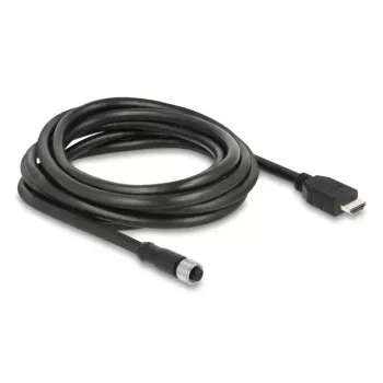 DELOCK M12 A-kodiert 17-polig (weiblich) auf HDMI (männlich) Kabel 3 m