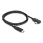 DELOCK Koaxial-USB4-Gen-3x2-Kabel abgewinkelt links/rechts USB-C auf USB-C 40 Gbit/s USB PD 3.1 240 W 0,5 m